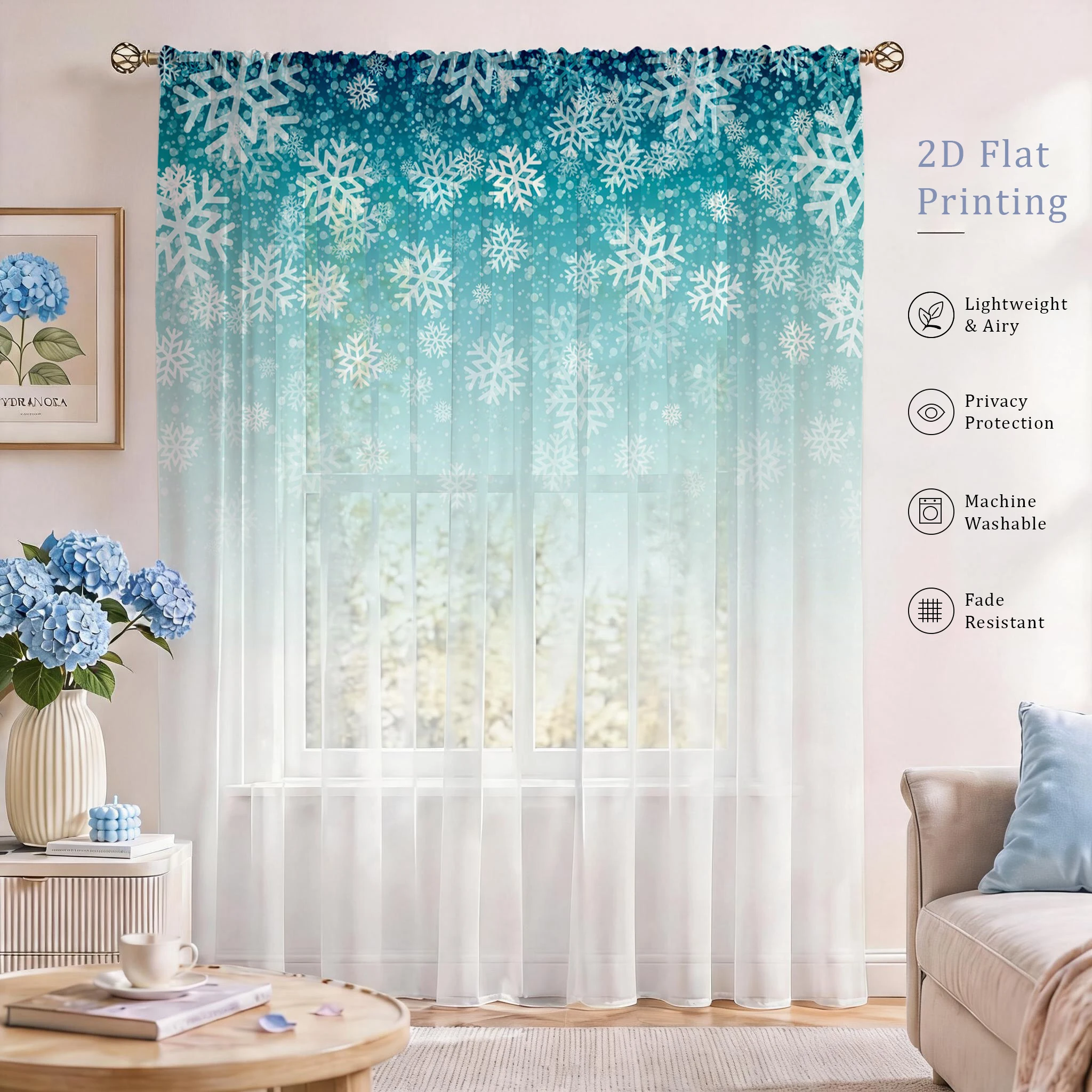 Good Floral & Wedding Decor Supply Photos - Transparenter Vorhang mit Blumenmuster, hochwertiger, lichtreduzierender