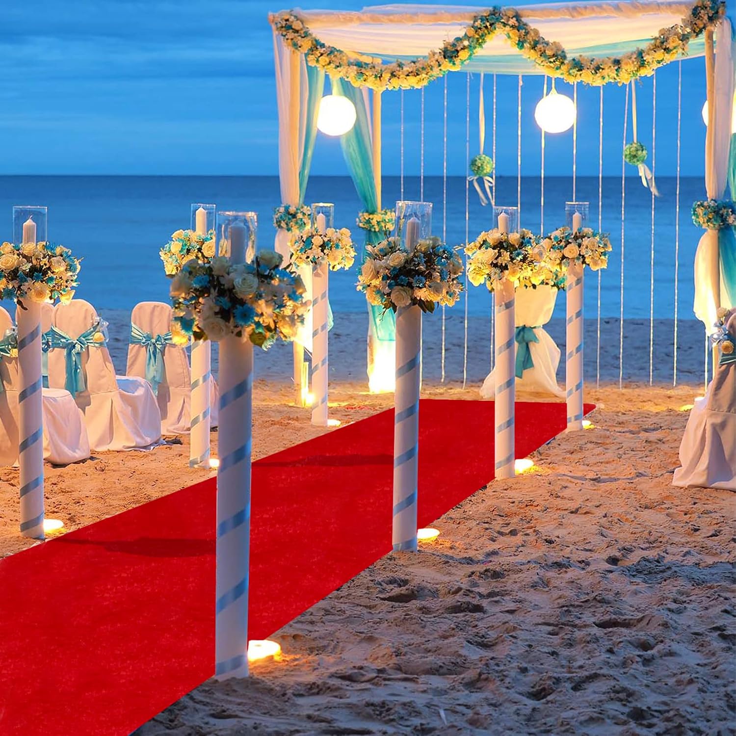 Dicker Roter Hochzeitsteppich, – Aisle Runner White Bewertung und Preis
