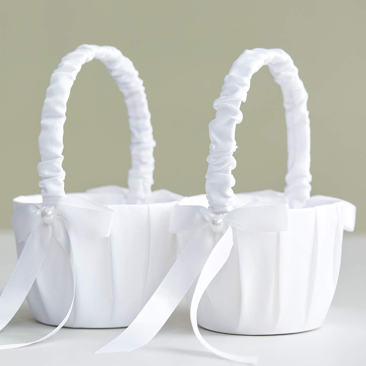 20 cm weißer Blumenkorb aus Se – Flower Girl Basket Bewertung und Preis