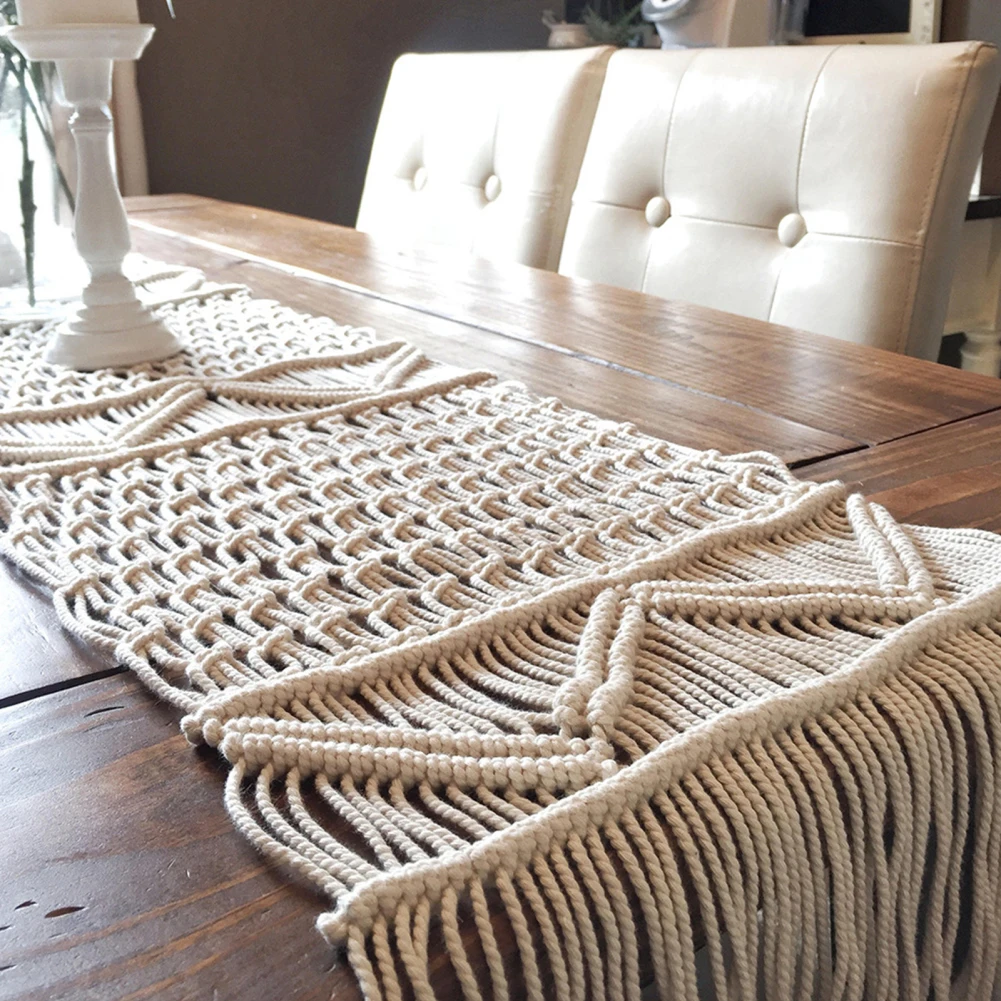 Makramee-Boho-Tischläufer für  – Wedding Supply Rentals Bewertung und Preis
