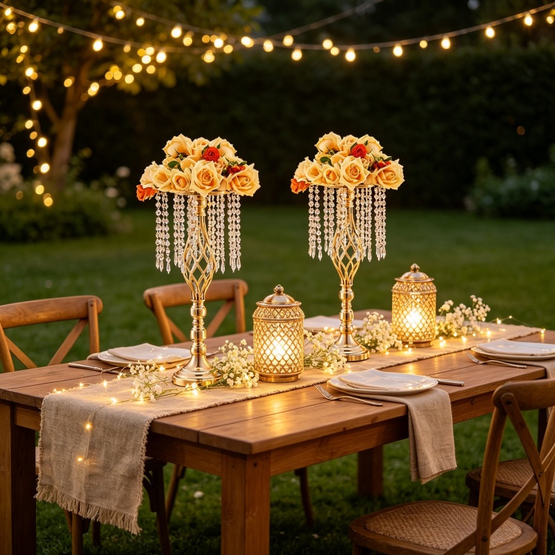 Eleganter Hoher Goldener Krist – Flower Girl Basket Bewertung und Preis
