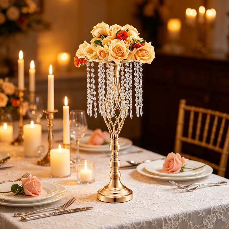 Eleganter Hoher Goldener Krist – Flower Girl Basket Bewertung und Preis