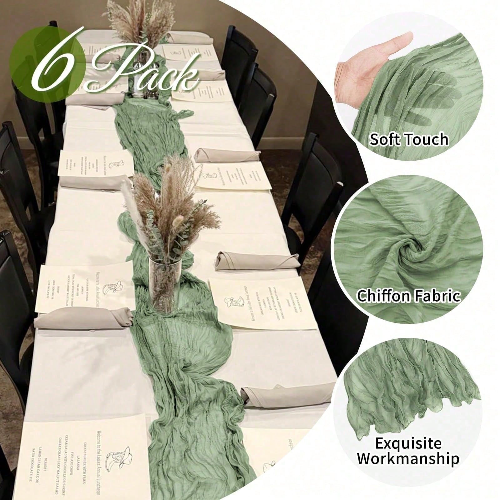 6er-Pack Käsetuch-Tischläufer  – Wedding Supply Rentals Bewertung und Preis