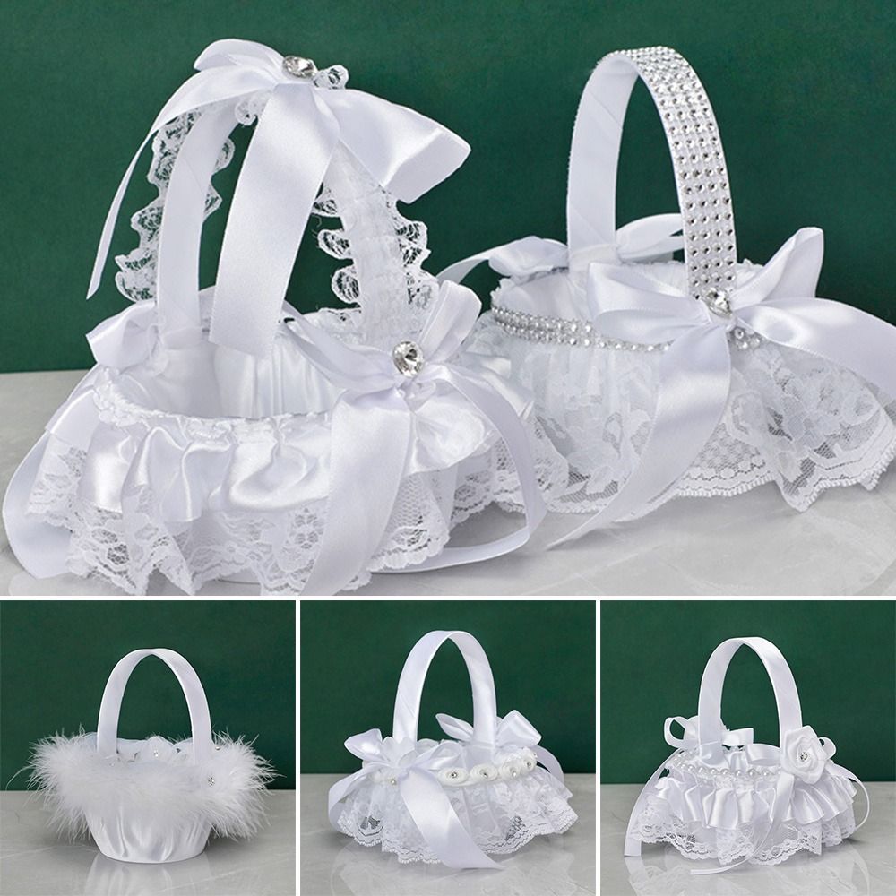 Zeremonie Strass Home Decor Sp – Flower Girl Basket Bewertung und Preis