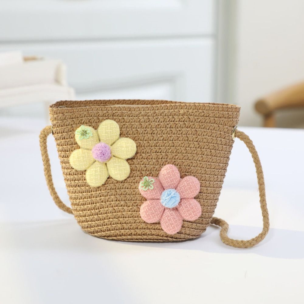 Handgefertigte gewebte Strohta – Flower Girl Basket Bewertung und Preis